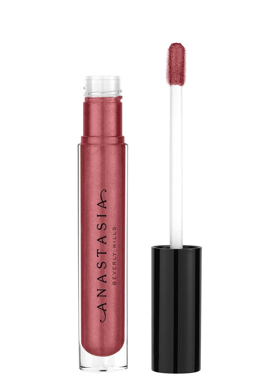 Anastasia Beverly Hills Lip Gloss Metallic Rose Full Size Open Box